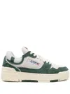 Autry Low Suede And Leather Sneakers In Green