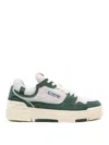 Autry Low Suede And Leather Sneakers In Green