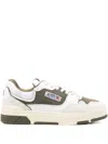 Autry Leather Panelled Trainers In Multi
