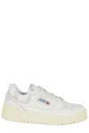 Autry 'clc' White Low Top Sneakers With Logo Patch On Tongue And Side