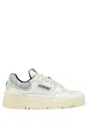 Autry White Leather And Suede Silver Sneakers Clc Low In Neutral