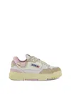 Autry Clc Low Retro-inspired Sneakers With Sole In White