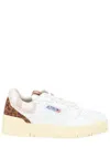 Autry Clc Leopard-print Sneakers In White