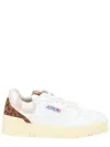 Autry Clc Leopard-print Sneakers In White
