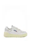Autry White Sneakers With Smooth And Suede Textures