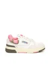 Autry Leather Sneakers With Contrast Panel And Perforated Detailing