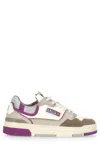 Autry Clc Low Sneakers In Leather Color Suede And Fabric