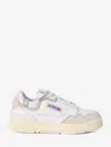 Autry Clc Low Sneakers In White Suede And Leather In White