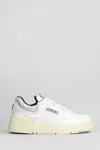Autry Clc Low Sneakers In White Leather In White