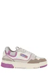 Autry Clc Low Sneakers In Leather Color Suede And Fabric In Multicolor
