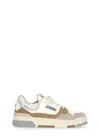 Autry Clc Low-top Leather Sneakers In Suede/silver