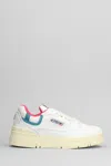 Autry Clc Lace-up Leather Sneakers In White
