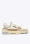 Autry Clc Low-top Leather Sneakers In Beige