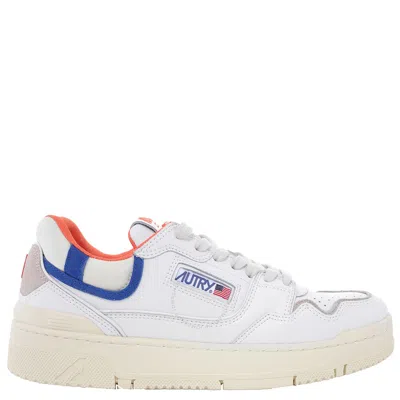 Autry Clc Low-top Panelled Sneakers In White