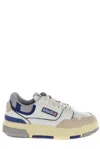 Autry White Blue Lace Up Sneakers In Mult/mat Tw Blue/blue
