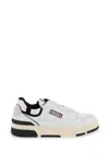 Autry Clc Low Suede-trimmed Leather Sneakers In White