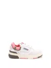 Autry Clc Low Sneakers In Leather And Suede Color White And Geranium In White