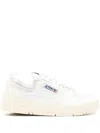 Autry Hyperway Sneakers In Whisper White Laminated Leather And Mesh Shoes In White