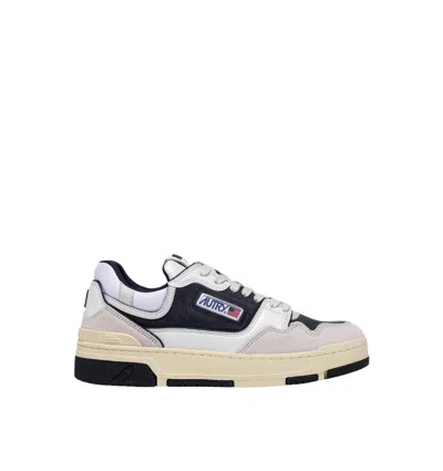 Autry Clc Low2clea Sue Wht Space Sneakers In Yellow