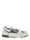 Autry Leather Panelled Trainers In Multi