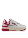 Autry Clc Sneakers In Leather And Suede In Beige