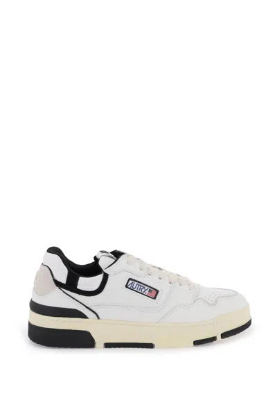 AUTRY CLC SNEAKERS IN WHITE AND BLACK LEATHER