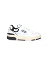 Autry White Low Top Sneakers With Black Details And Logo Patch In Leather And Suede Man In White/black