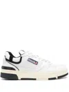 Autry White Low Top Sneakers With Black Details And Logo Patch In Leather And Suede Man In Multi