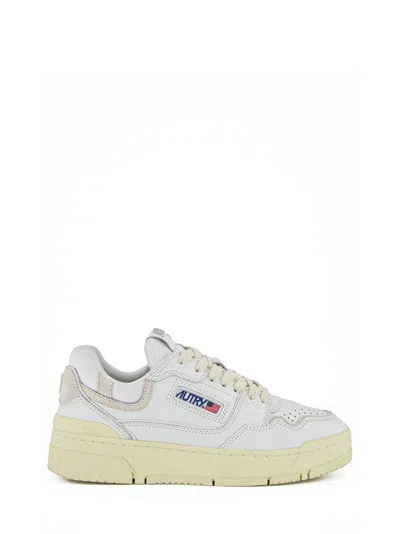 Autry Clc Low Leather Sneakers In White