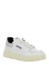 Autry White Leather And Suede Silver Sneakers Clc Low In Neutral