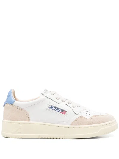 AUTRY AUTRY CLEAR BLUE CALF LEATHER SNEAKERS