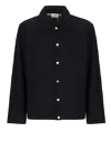 Autry Wool Blend Jacket With Classic Collar In Black