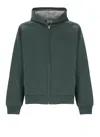 Autry Oversized Hooded Neoprene Jacket In Green