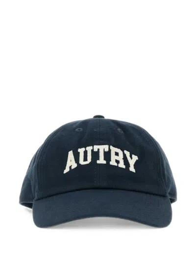 Autry Caps Logo-embroidered Cotton Baseball Cap In Blue