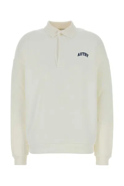 Autry College Polo Sweatshirt Unisex In White