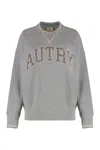 Autry Grey Cotton Sweatshirt In Gray