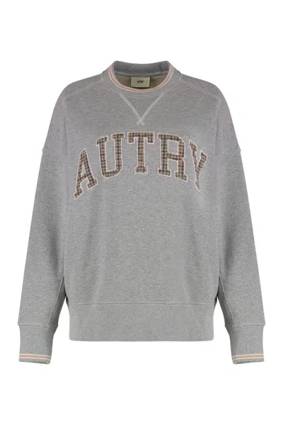 Autry College Sweatshirt In Cotton With Logo In Gray