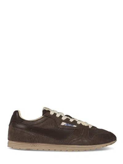 Autry Contemporary Suede And Leather Sneakers In Black