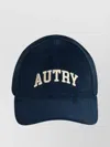 Autry Blue Corduroy Baseball Cap With Embroidery