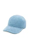 Autry Corduroy Logo-patch Cap In Blue