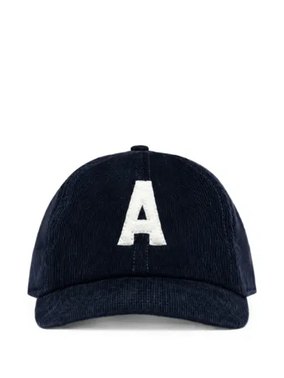 Autry Corduroy Logo-patch Baseball Cap In Blue