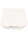 Autry Relaxed-fit Cotton Shorts With Drawstring Waist In White