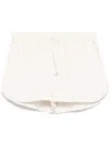 Autry Relaxed-fit Cotton Shorts With Drawstring Waist In White