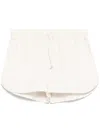 Autry Relaxed-fit Cotton Shorts With Drawstring Waist In White