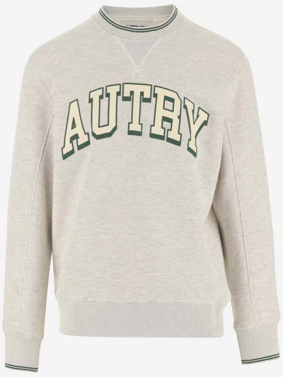 AUTRY AUTRY COTTON BLEND SWEATSHIRT WITH LOGO