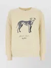 Autry Cotton Crew Neck Graphic Print Sweatshirt