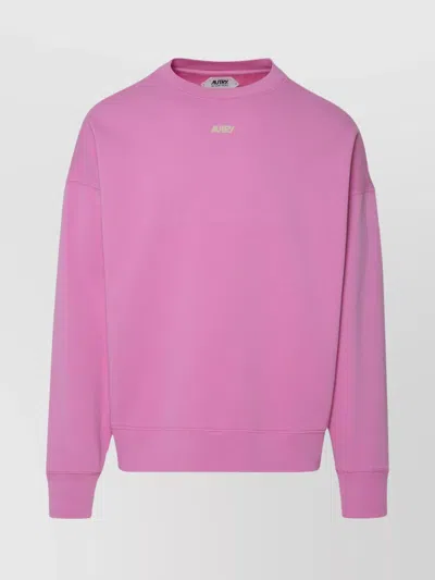 Autry Mallow Cotton Sweatshirt In Rosa Shocking
