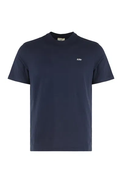 Autry Cotton Crew-neck T-shirt In Blue