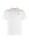 Autry White Round Neck T-shirt With Logo Embroidered On The Front In Cotton Man In White
