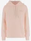 Autry Hooded Sweatshirt With Logo Embroidery And Elasticized Edges In Neutral